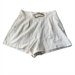 River Island Cotton Gold Metal Trim Detail Shorts Sz 10